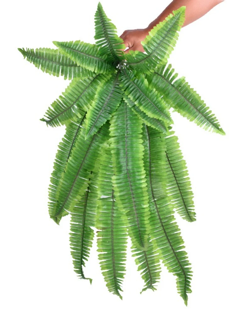 Simulation de plante verte en plastique, herbe persane, matériau mural, disposition murale de fond, décoration de feuilles vertes