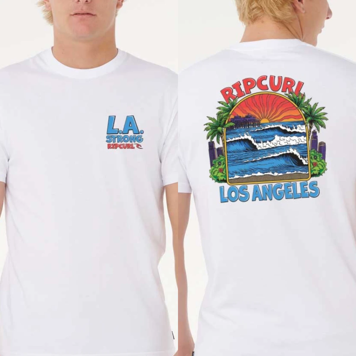 

Лето 2025 г., новинка Wettie Passage Icon Tee, футболка с принтом Rip Curl, мужская футболка с коротким рукавом, высококачественные уличные топы