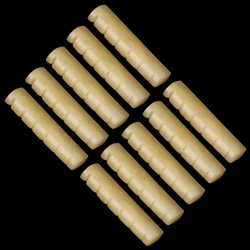 10x Guitar UNBLEACHED BONE Nut Acoustic Folk Saddle 44x6x9mm Luthier Bridge Builder