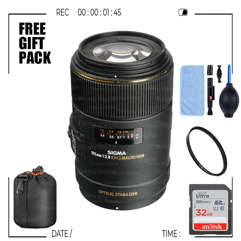 

Sigma 105mm F2.8 EX DG OS HSM Macro Full Frame Lens