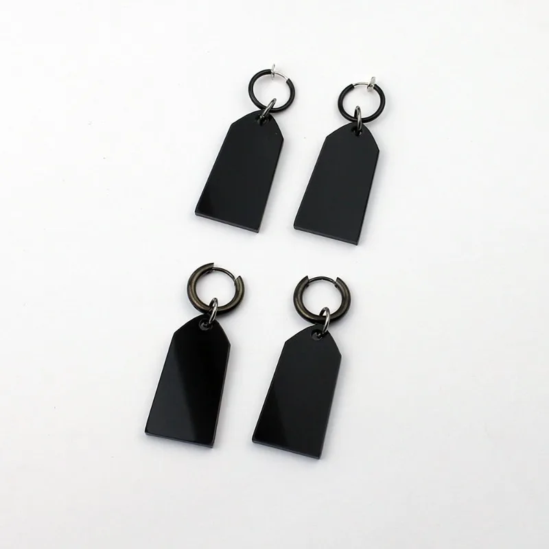 Paradox Live Earring Cosplay SHION KAIDA Stud Earrings for Women Smokin'dog Jewelry Party Fashion Trend Black Metal Accesorios