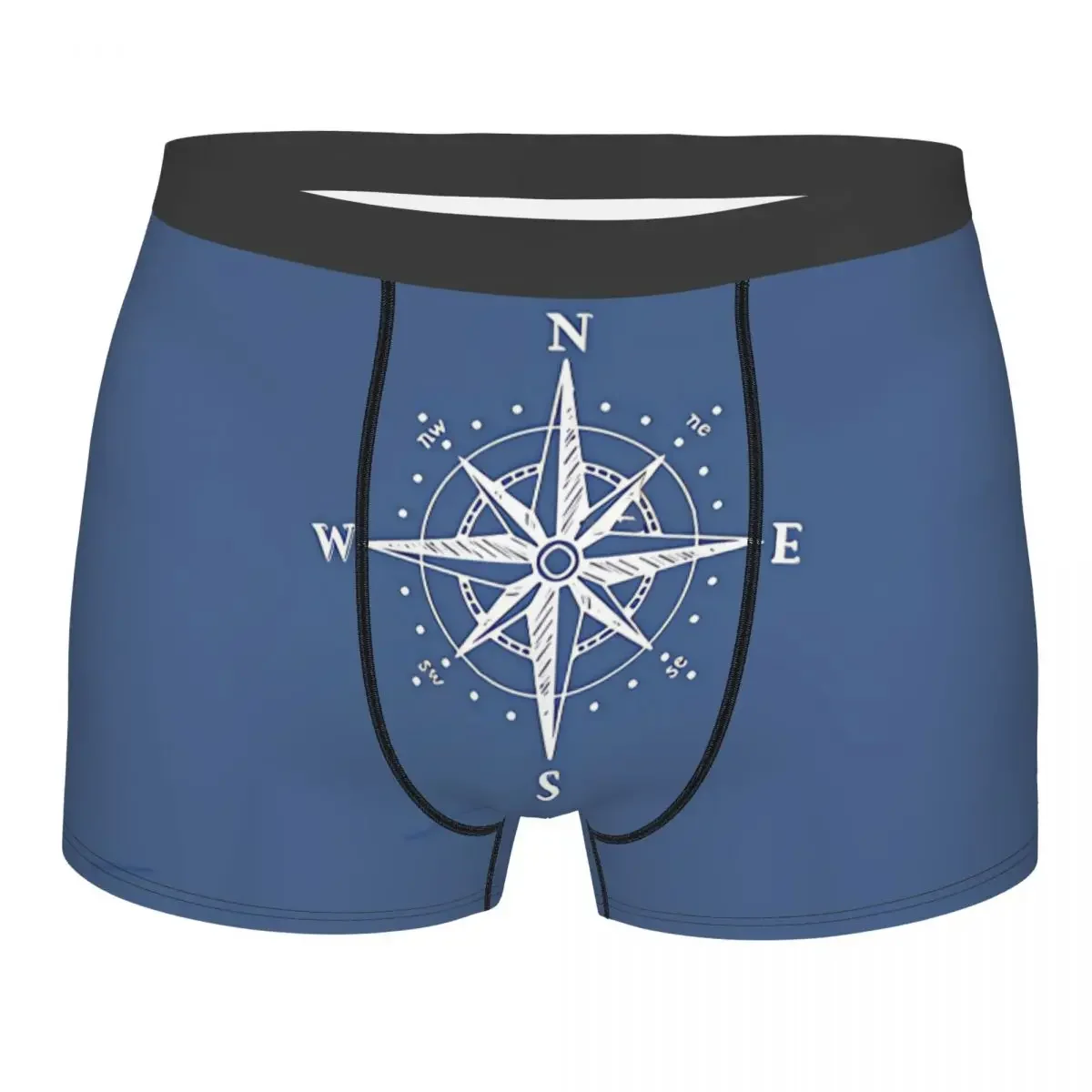 Retro Compass North East West Sailing Hiking Lover Man's Boxer Briefs Ocean Compass Highly Breathable Underwear Quality