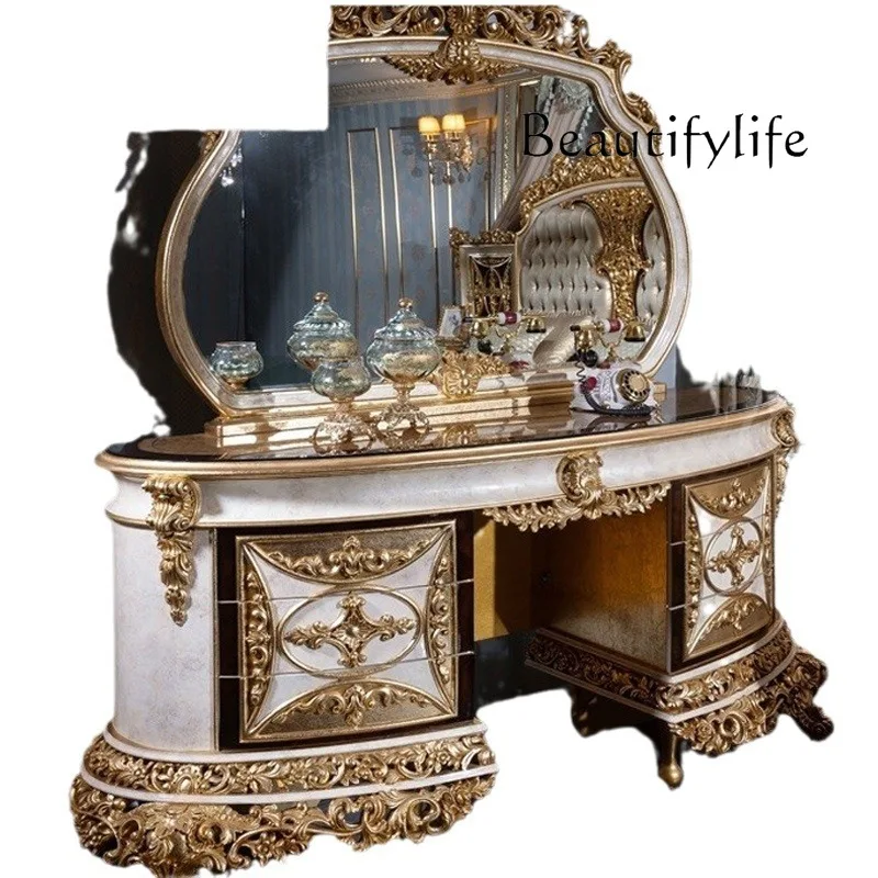 

Luxury European Dresser Makeup Table Court Bedroom Fashion Painting New Chinese Classical Premium