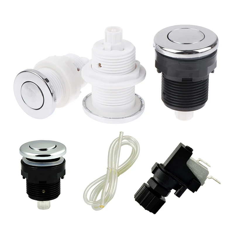 125~250V Pneumatic Switch On Off Push Air Switch Button 28/32/34mm For Bathtub Spa Waste Garbage Disposal Whirlpool Switch