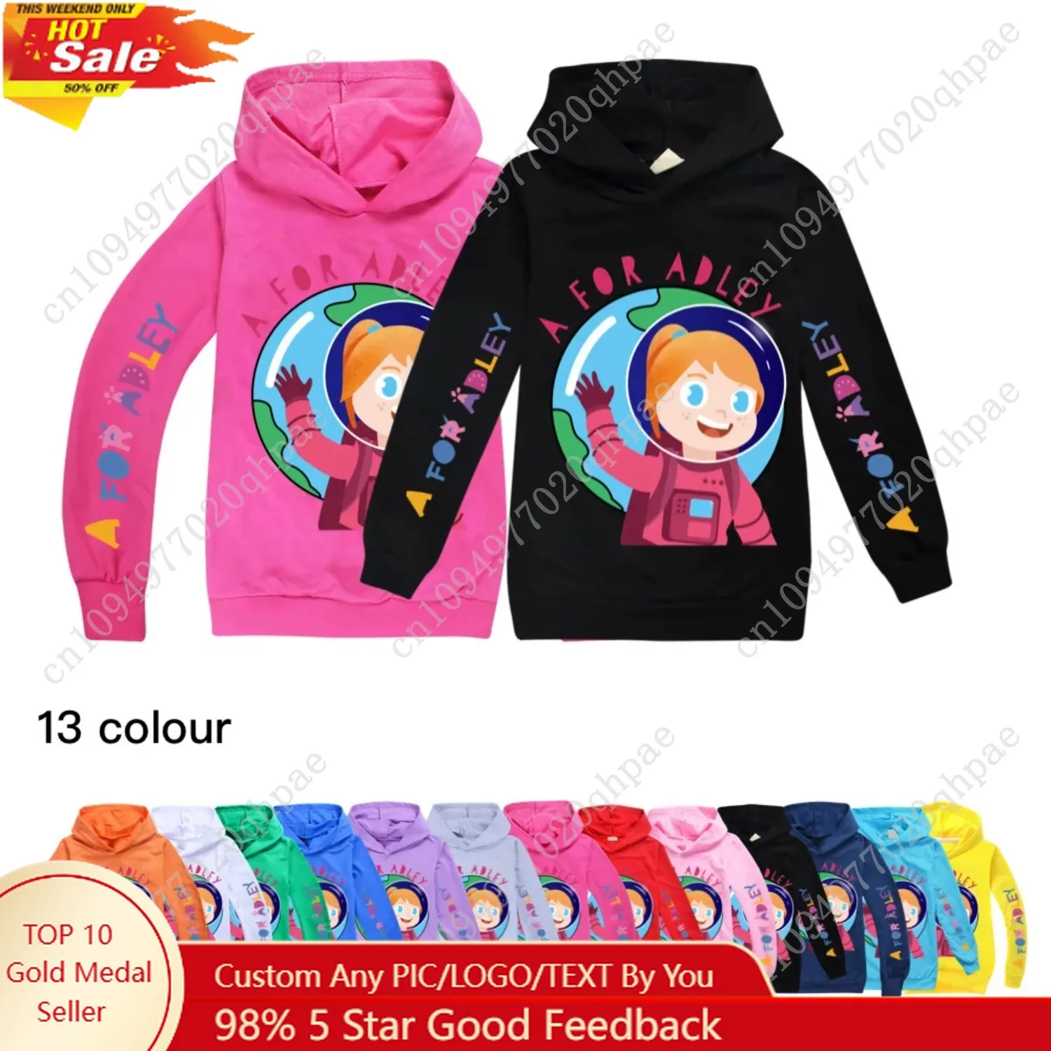 

A for Adley Hoody Spring Autumn Boys Girls Pullovers Kids Pure Cotton Hoodie Sweatshirt Long Sleeve Children Clothes Sportswear