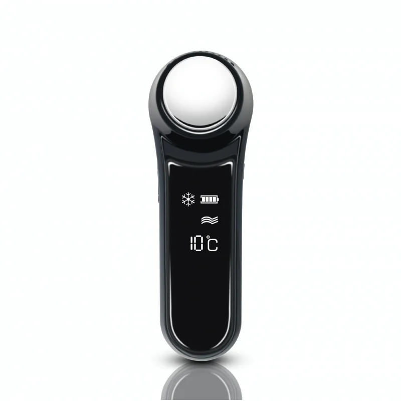 LCD Screen USB Rechargeable Hot and Cold Skin Face Massager For Lifting and Rejuvenation Beauty Device