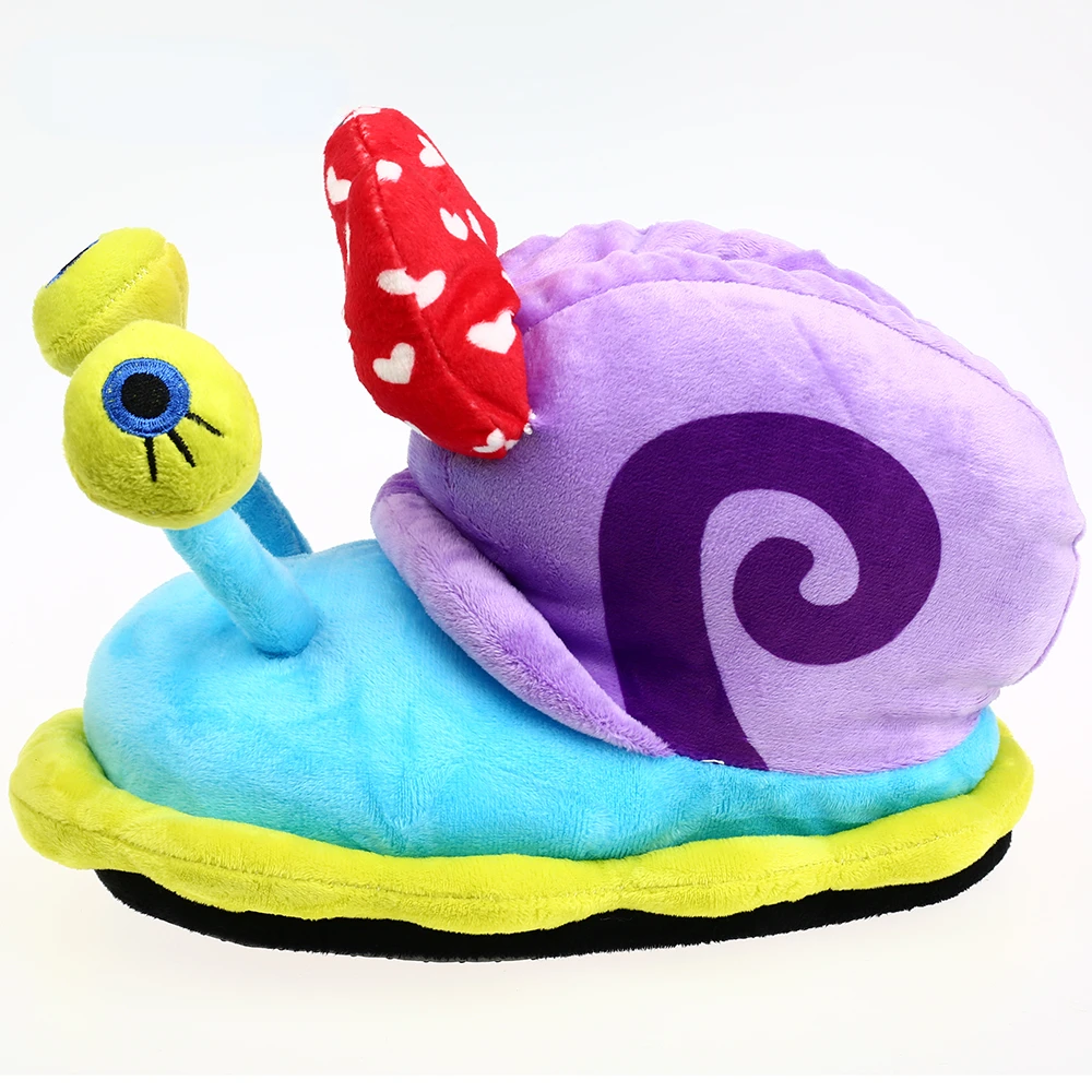 Chinelos de caracol dos desenhos animados para homens e mulheres, Home Indoor Sneaker, Sapatos de pelúcia quente, Aconchegante Soft Flip Flop,