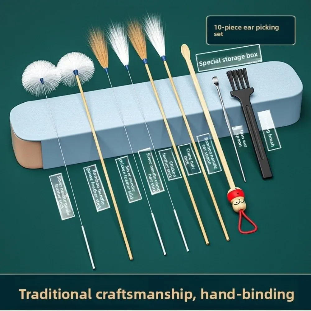 

10pcs Gifts Multifunctional Ear Digging Tool Set Hairy Ear Canal Cleaning Massage Wax Remover Ear Cleaning Tools Ear Spoon