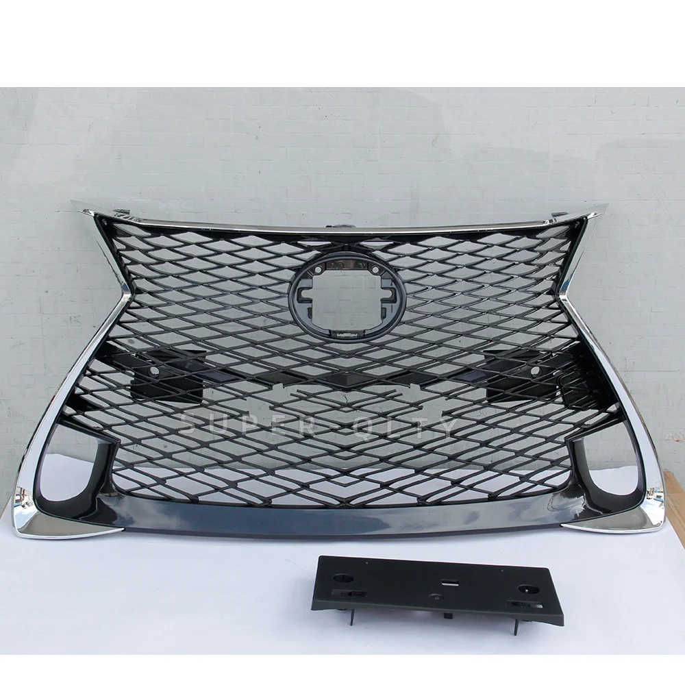 Car Grille For Lexus GS350 GS250 GS300h GS450h Full of Chrome Frame Body Kit License Plate Frame With Grille