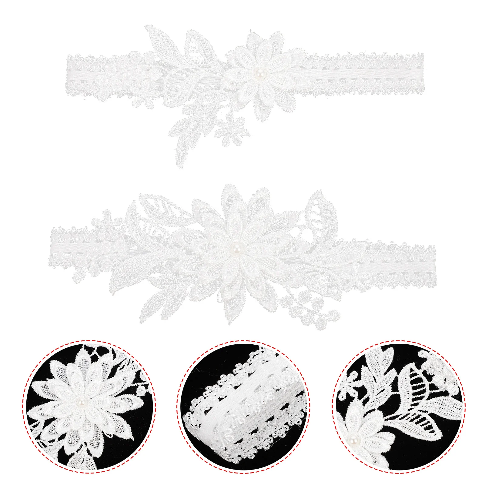 Bandes de jambes en perles, 1 paire, jarretelles de mariée en dentelle florale, haute qualité, solide, Durable, tempérament élégant, décor de mariées