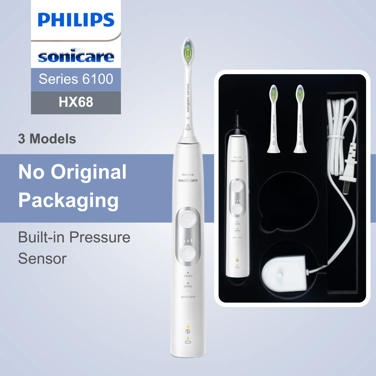 

Электрическая зубная щетка Philips Sonicare HX68, без оригинальной упаковки, насадка C2, 3 режима