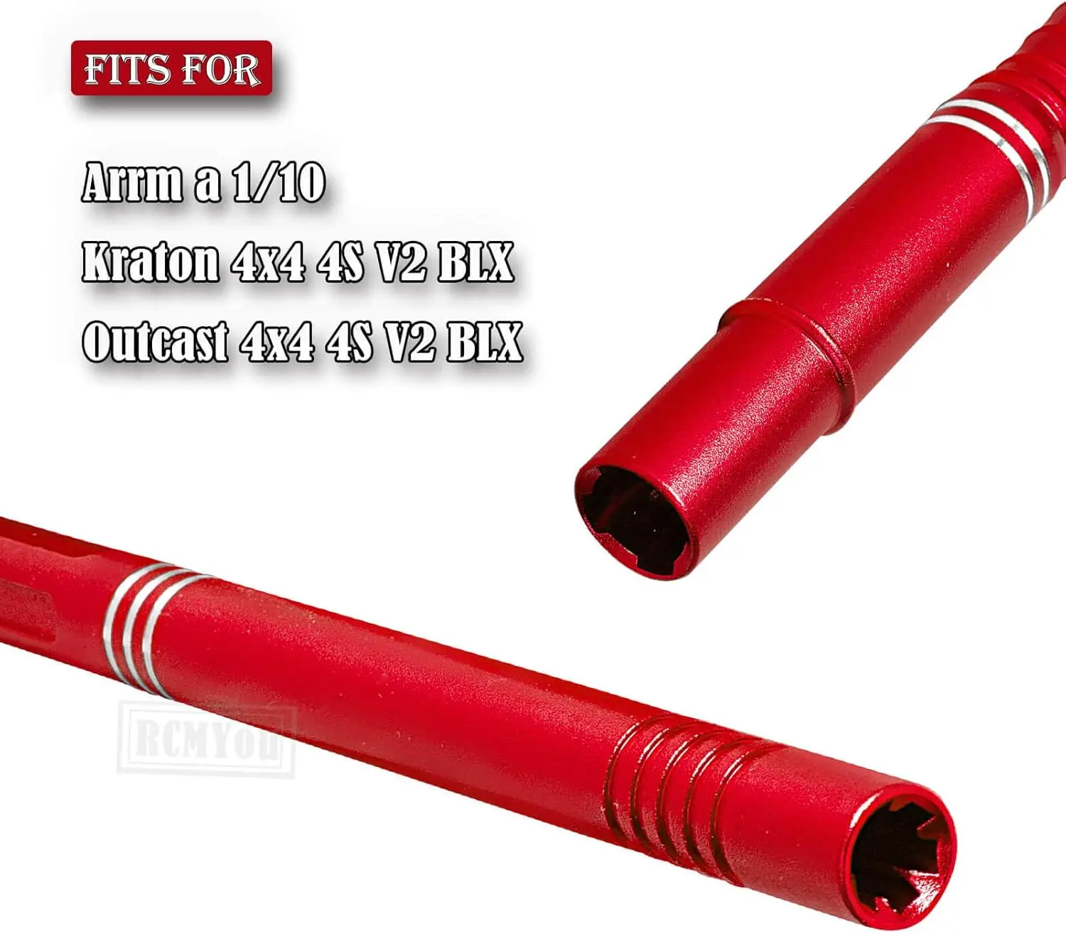 FOR ARRMA 1/8 FOR Mojave 4S RC Desert Truck Upgrade Driveshaft Red Blue Titanium For Enhanced Speed And Rugged Terrain Handling