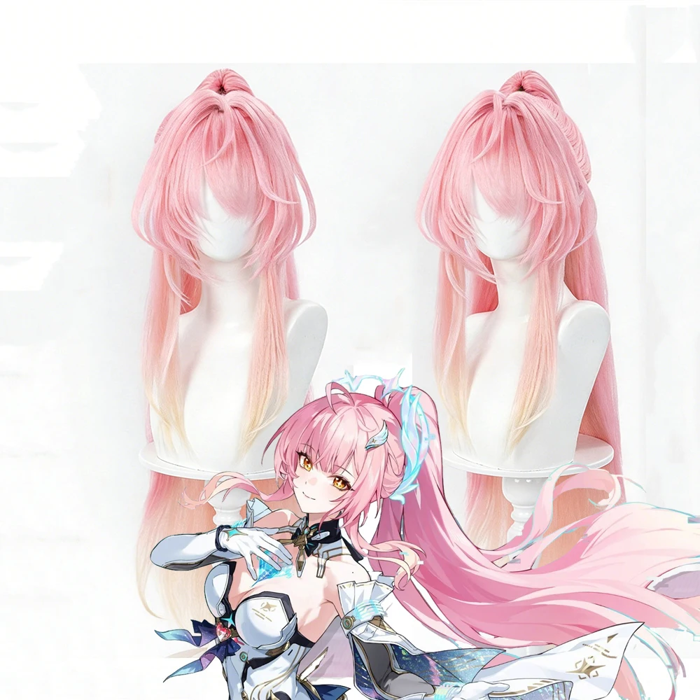 게임 Wuthering Waves 아르테미스 코스프레 가발 여성 로리타 핑크 긴 머리 내열성 합성 가발 가장 무도회 카니발 소품