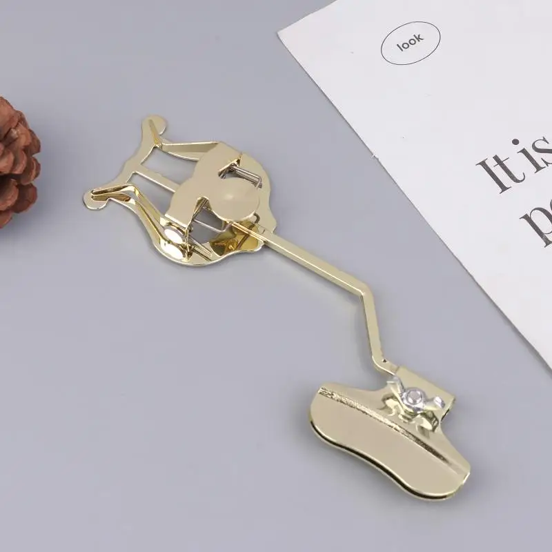 Trombone Sheet Music Lyre Holder Metal Portable Clip Stand for Wind Instrument Practice and Stage Use