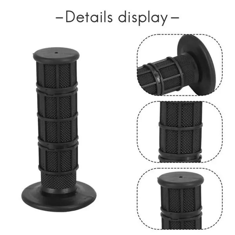 AU16-3Pair Motorcycle Grips Handlebar Grips Motorcycle Scooter Quad 24Mm Motocross Black