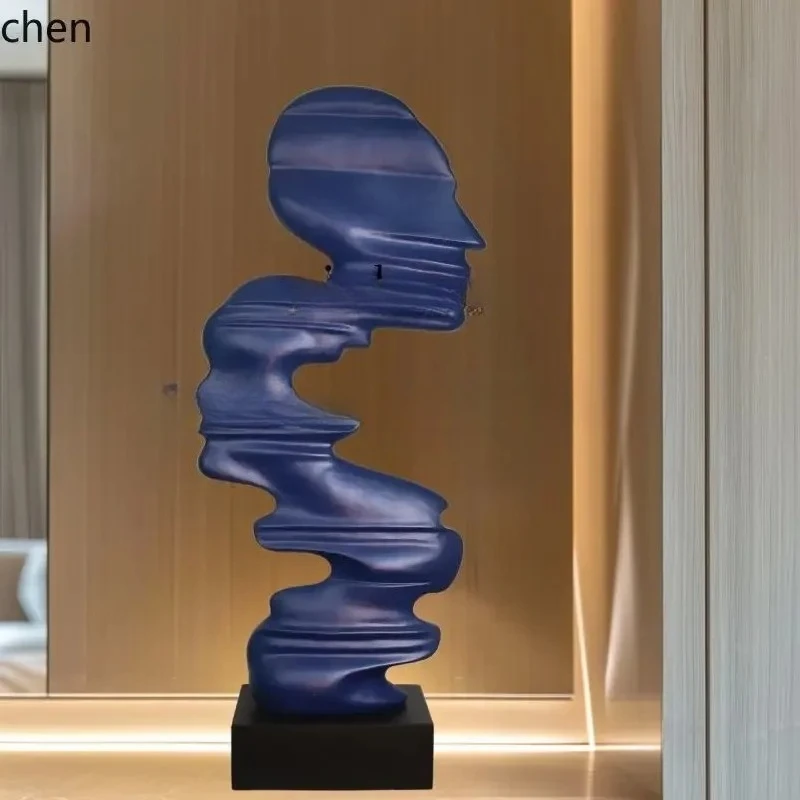 b6.23 art ornament floor-to-ceiling modern simple abstract sculpture portrait character decorative base living room decoration