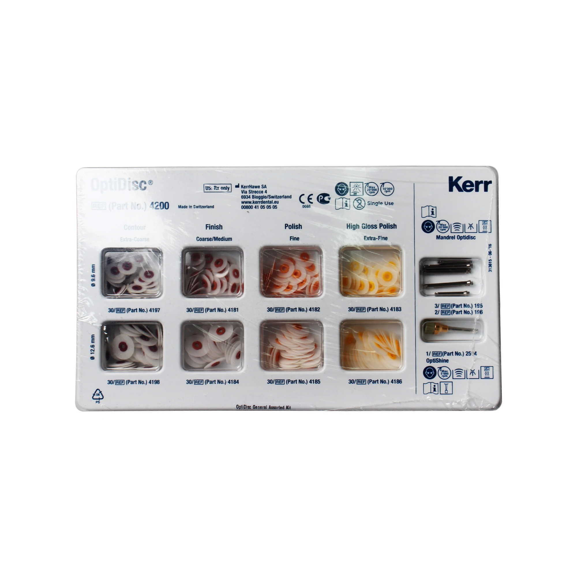 

Oral KERR Polishing Disc set, Grinding And Polishing Head, Polishing Disc, Polishing Brush, Technician Accessories A Set Of 240