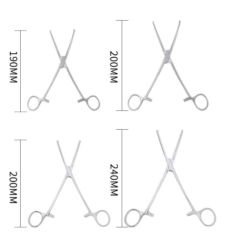 Fórceps hemostáticos com ganchos, Instrumentos ortopédicos, Médico reto com ganchos, Curvo, de Cook