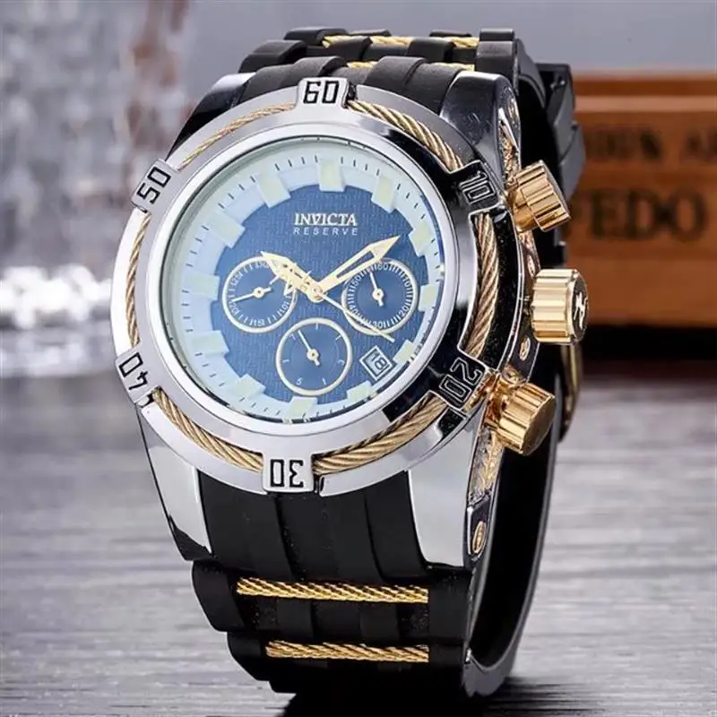 

2024 Foreign Trade High Quality Hot Large Dial Steel Band Quartz 6-pin Men's Watch Fashion Noble Quality Watch