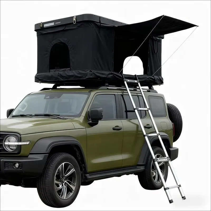 2026 Car Camping Tent SUV&Sedan Roof Top Tent Semi-automatic Hydraulic Quick Open ABS+PC Hard Shell 280G Oxford Cloth PU Waterpr