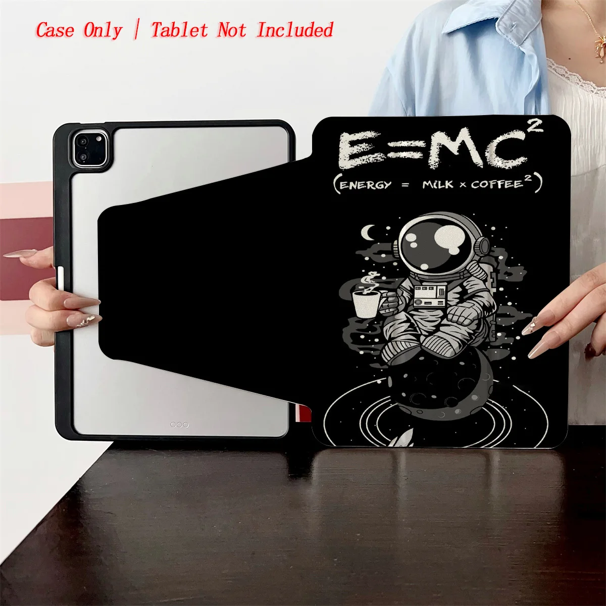 

Чехол для iPad Quirky Space Astronaut Drinking Tea для Apple iPad 10,2 дюйма Pro 11 Air 4 Mini 6, прочный декоративный чехол