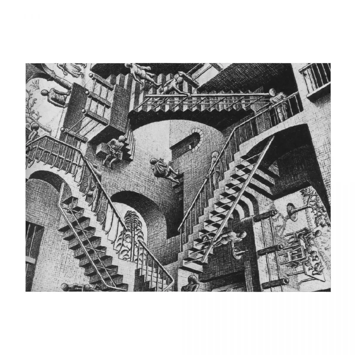 

Optical Illusions M C Escher Throw Blanket Warm warm for winter Bed linens christmas decoration Blankets