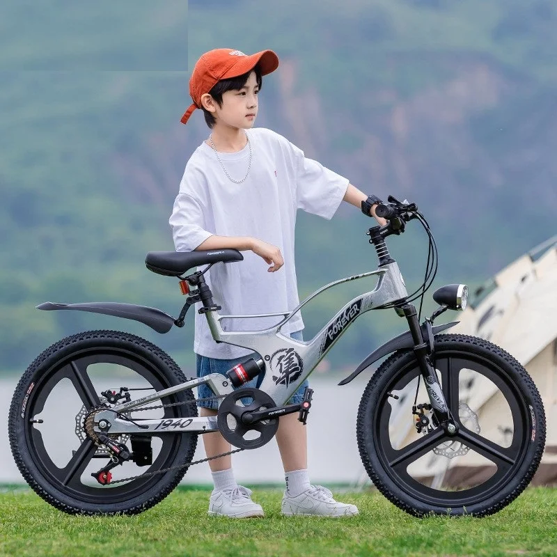 Cooya Magnesiumlegierung, mittleres und großes Kinderfahrrad, variable Geschwindigkeit, Mountainbike, 18–20–22 Zoll, Scheibenbremse, Fahrrad 2024, Neu