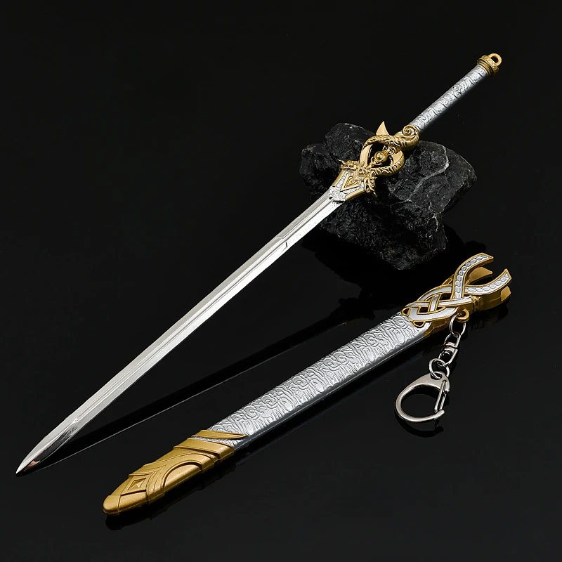 22CM  Dashing Youth Chinese TV Series Peripherals Xiao Lingchen Weapon Haoque Sword Full Metal Model Collctible Toy Ornaments