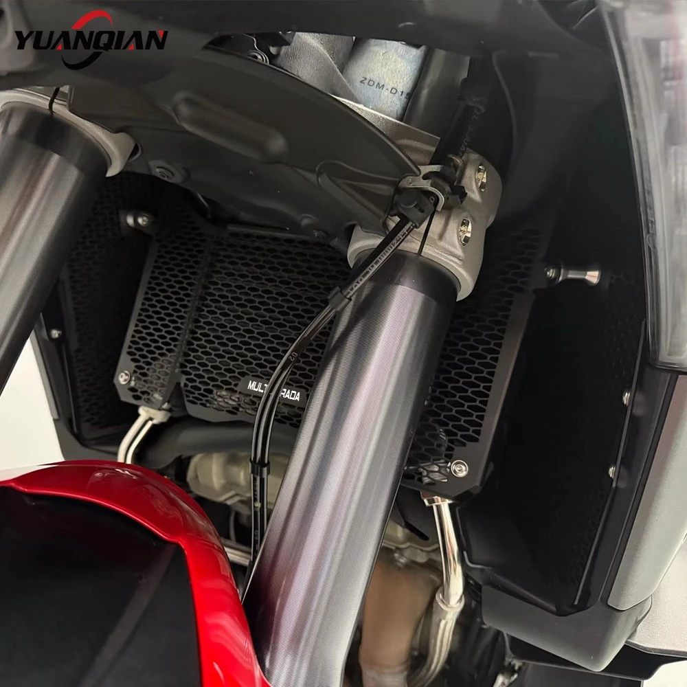 Radiator Guard For Ducati Multistrada V4 S Sport / Rally / Pikes Peak 2021-2026 Radiator Cylinder Head Grille Cover Oil Cooler