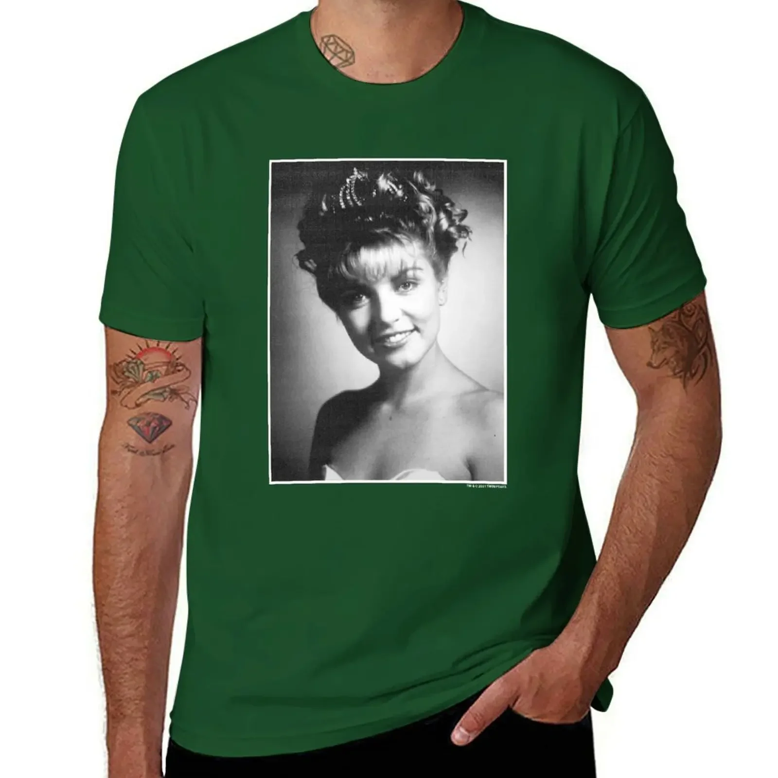 Twin Peaks Laura Palmer Black & White Vintage Photo T-Shirt aesthetic clothes summer clothes funnys shirts for men Male fashion