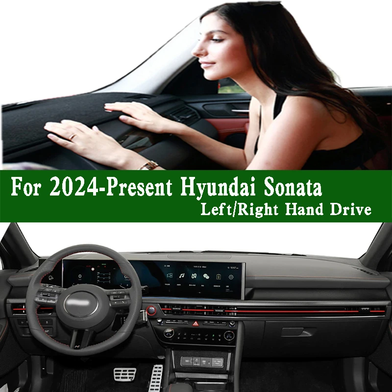 For 2024 2025 Hyundai Sonata Dashmat Dashboard Cover Instrument Panel Protective Pad Dash Mat Ornaments