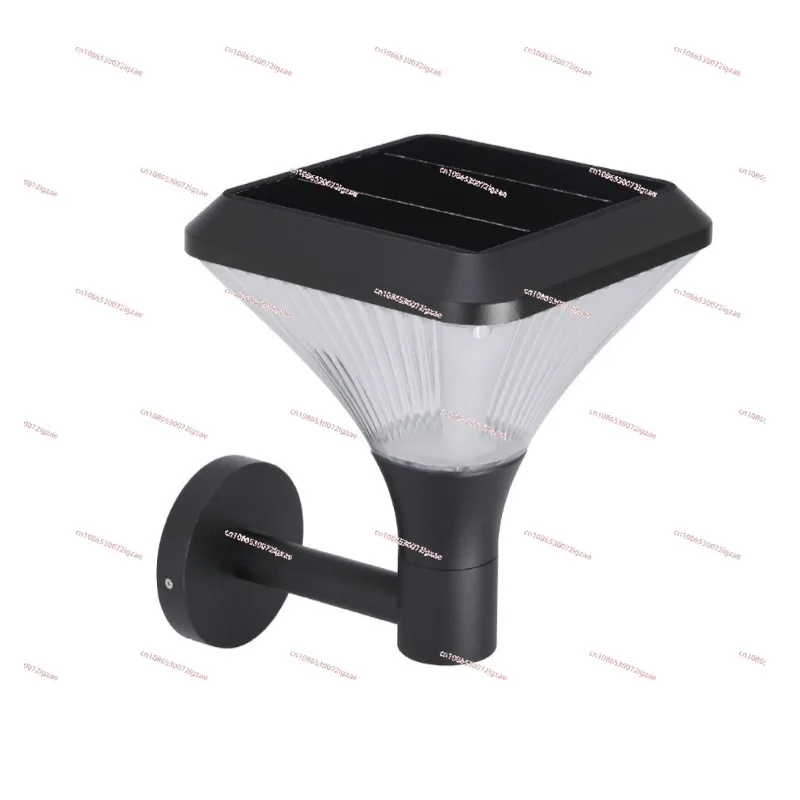 

Outdoor Solar Pillar Light Square Diamond Wall Light Waterproof Non-Leakage Villa Entrance Bright Lighting Garden Light