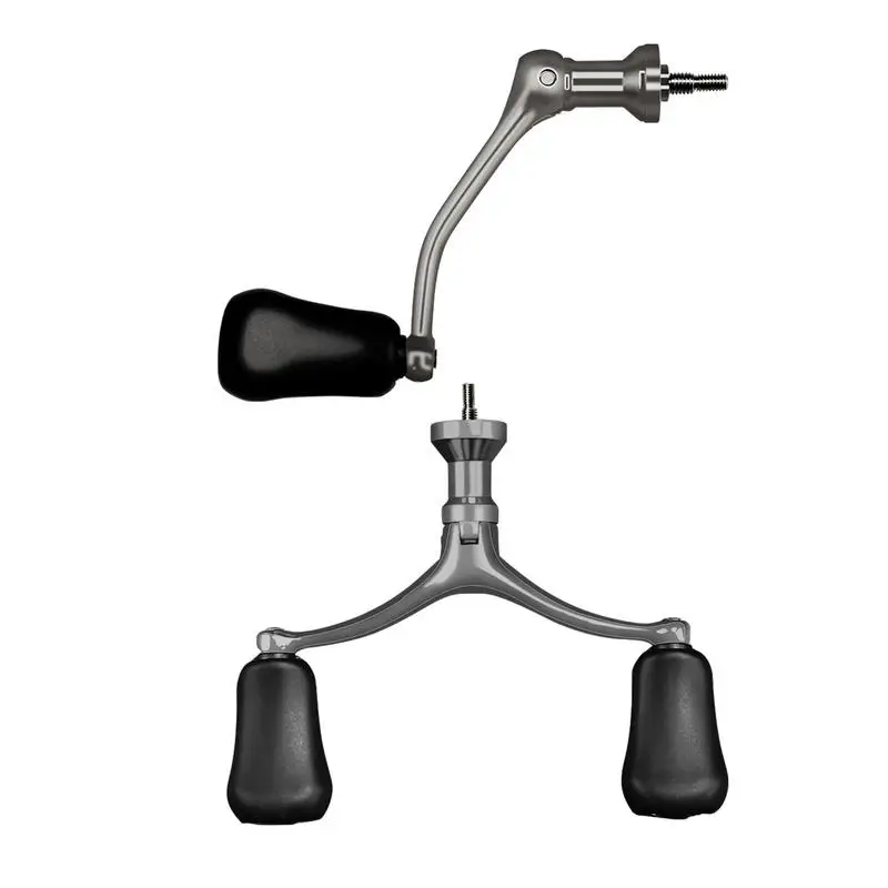 Carretel de pesca balancim aço inoxidável ergonômico roda de pesca alça confortável parafuso-no botão peças de reposição para