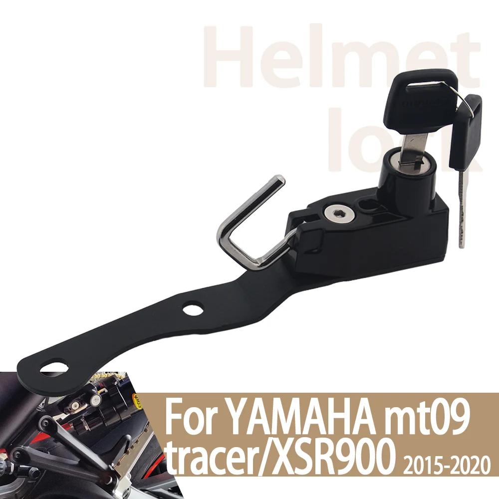 

For Yamaha MT-09 MT-09 Tracer XSR900 Helmet Lock Kit Motorcycle Helmets Security Anti-Theft Lock Rust-Proof Aluminum Accessories