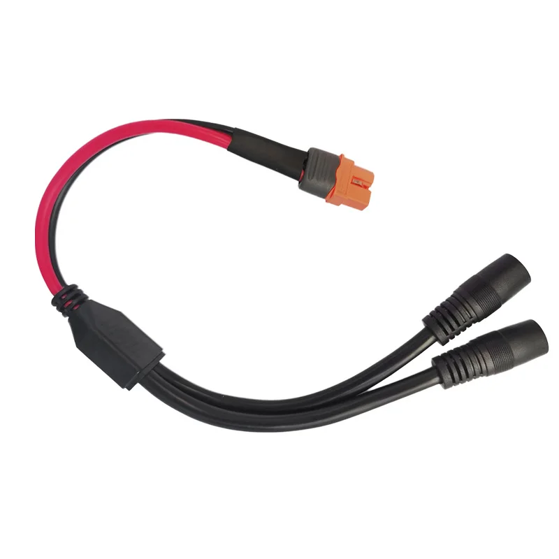 12AWG XT60I-F One-to-Two DC 8mm Female Power Cable  XT60I-F Female To Dual DC7909 Female Connectors