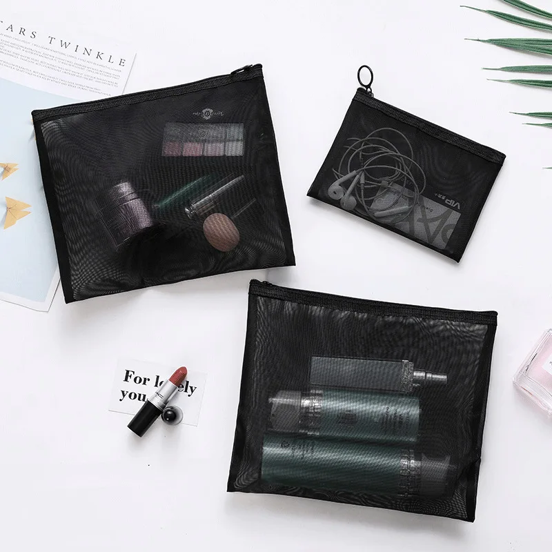 Transparent Cosmetic Bag for Women, Portable Shower Handbags, Travel Organizer Pouch, Multifunctional Storage Bag, S, M, L