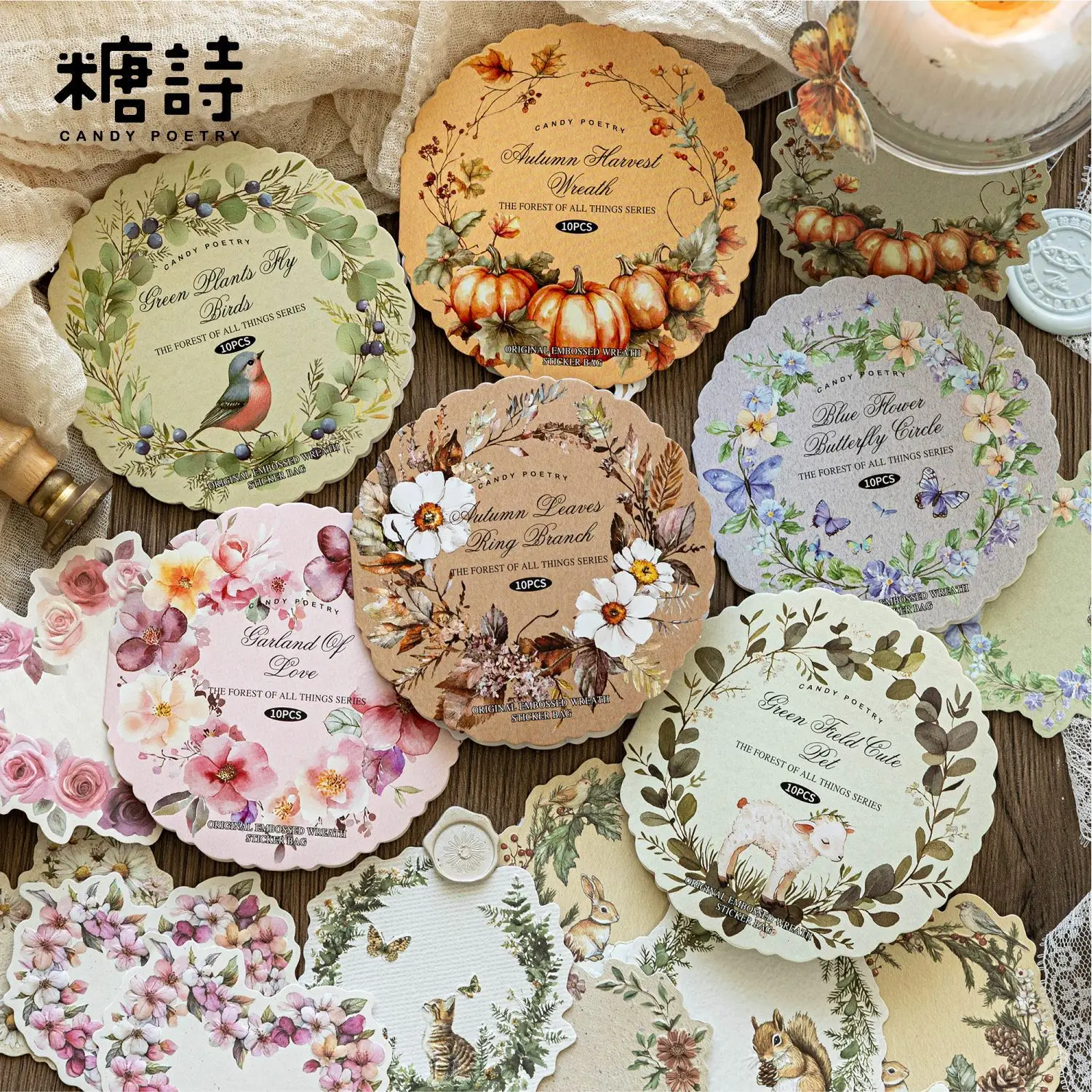 10sheets/1lot Kawaii Stationery Stickers Forest of All Things Diary Planner Decorative Mobile Stickers Craft Sticker