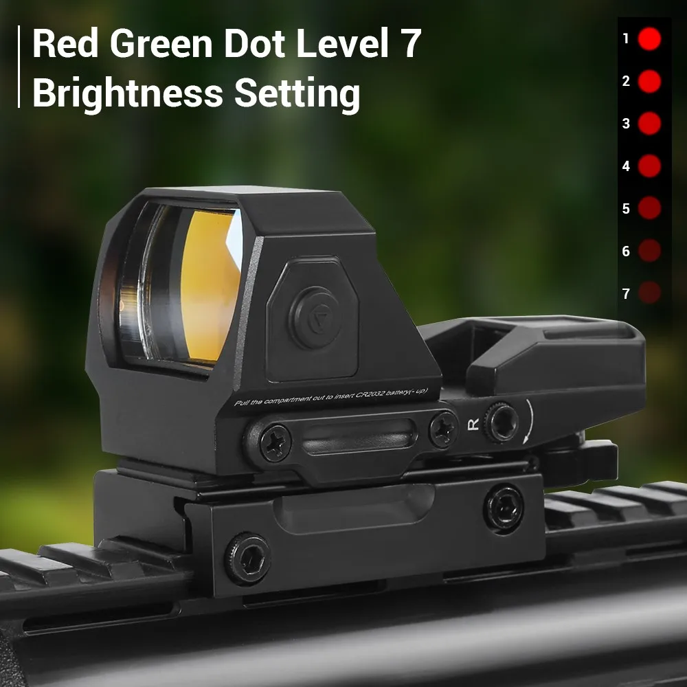 Imagem -03 - Visão Red Dot Outdoor Shooting Hunting Optics Riflescope Reticle Rifle Scope Airsoft Reflex 20 mm 11 mm Rail 1x22x33 mm