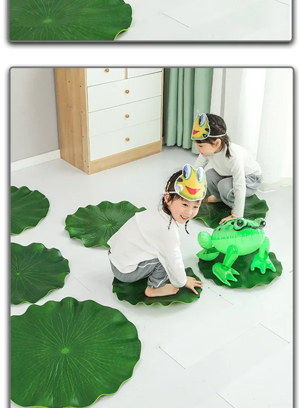 Kinder-Lotusblatt-Sprungmatte Set Sensorisches Training EVA-Schaum Frosch-Sprungspiel Spielrequisite für Kinder Kindergarten – Detail 11