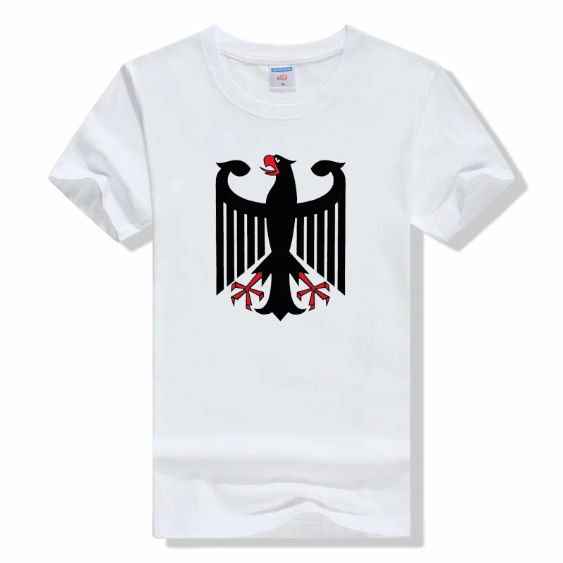 معطف من الأسلحة من العراق Bundesadler تي شيرت أزياء للجنسين قصيرة الأكمام س الرقبة القطن عارضة أعلى المحملات