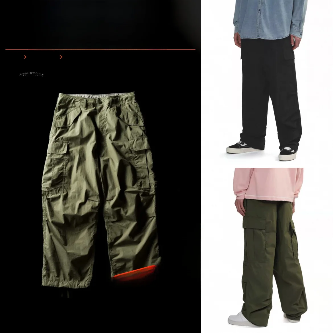 

Retro Military Sle Workwear Pants Loose Casual Thin Multi-ket Cuffed Spring Summer Youth Active Straight Leg Trousers