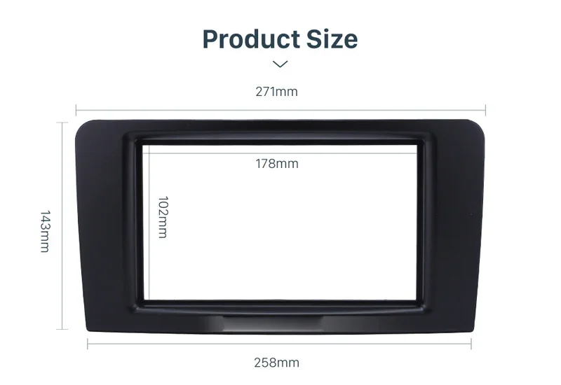 2 Din car Radio Fascia For Benz ML class ML350 R230 ML400 Car radio fascias Stereo Radio Dvd Fascia Panel Plate Trim Kit Frame