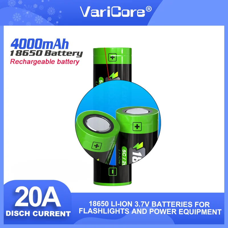 

VariCore 1-20 шт. VC-2140 3,7 В 4000 мАч 21700 40A для фонарика, литиевая аккумуляторная батарея большой емкости для электромобилей
