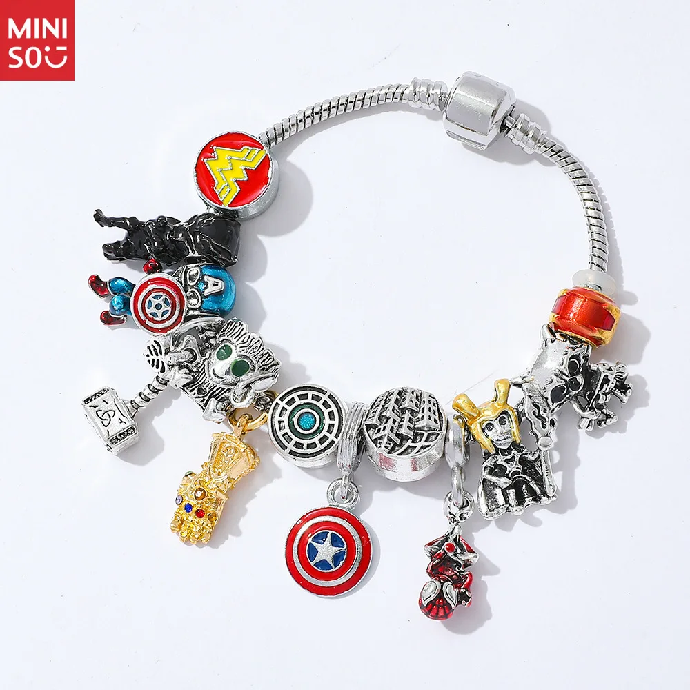 

Marvel Avengers Captain America Bracelet - DIY Beads, Western Anime Movie Jewelry