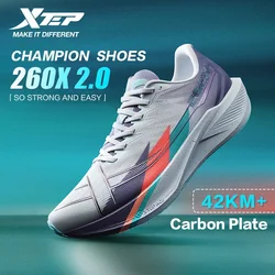 Xtep 260X 2.0  Marathon Running Shoes For Men Racing Carbon Plate Shock Soft Cushion Sport Daily Training Shoe 975119110032