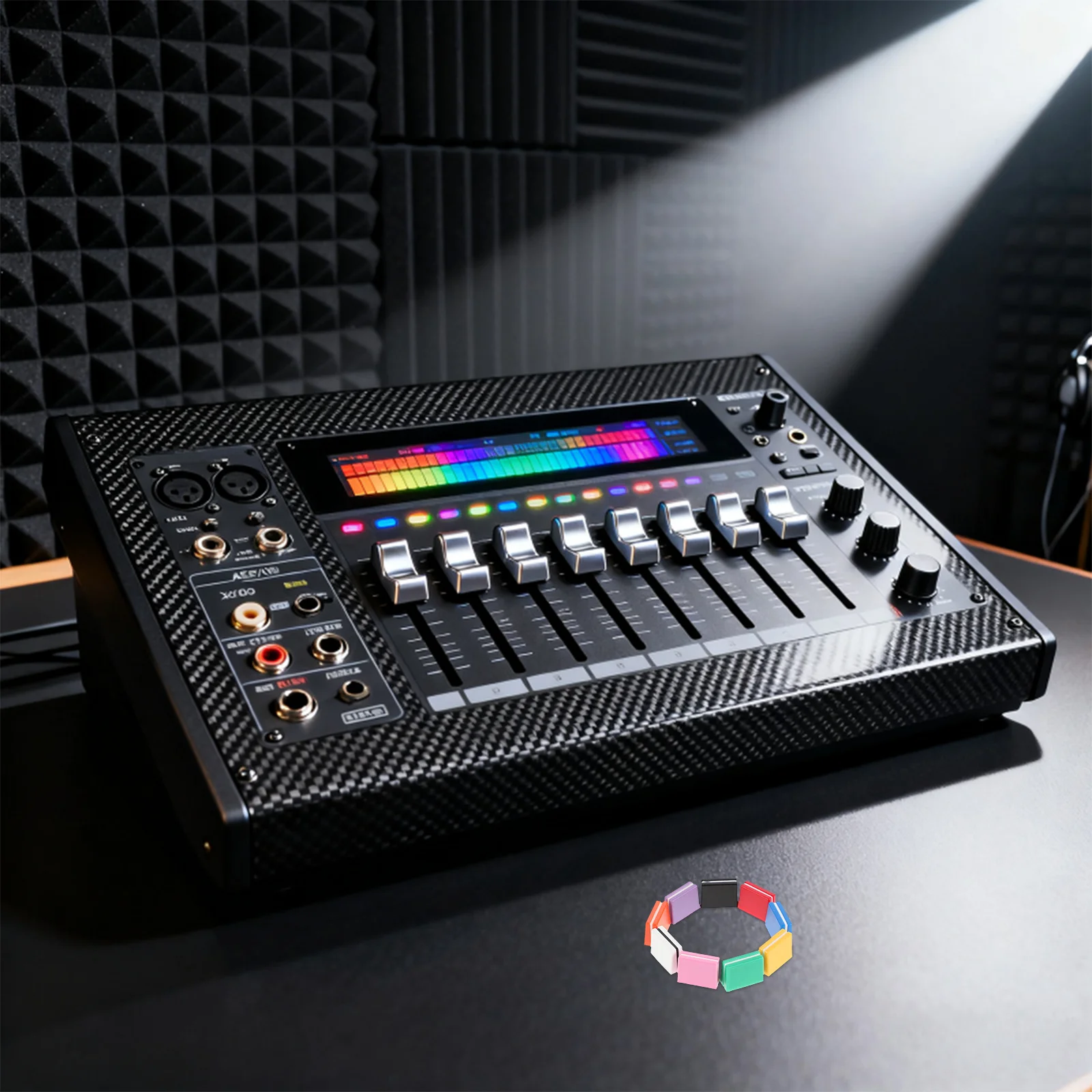 

18Pcs Slider Fader Caps 4Mm Ergonomic Design Mixing Console Fader Knob Covers for Live Show Studio Recording Low Noise