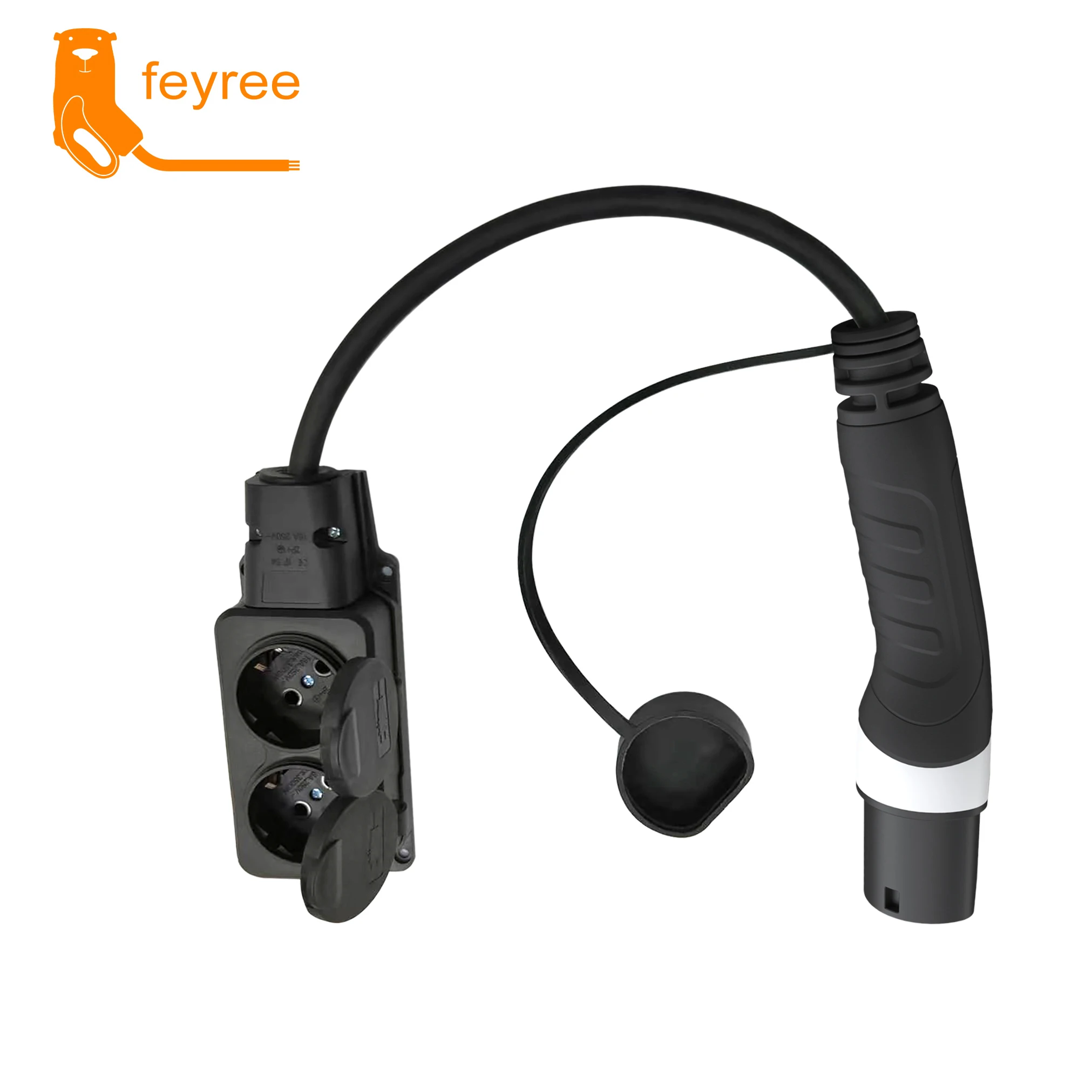 Cable de Carga Portátil Feyree Tipo 2, Enchufe de Carga para Vehículos Eléctricos, Enchufe de Carga Europeo para Estación de Carga Comercial de Vehículos Eléctricos