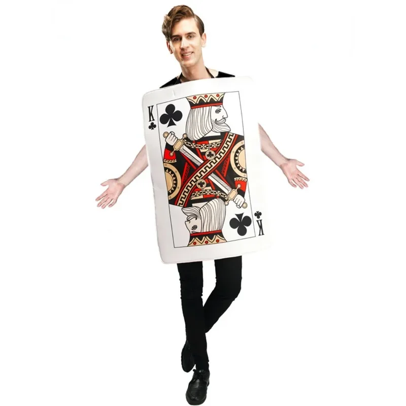 Homens e mulheres poker casal trajes rainha de corações rei dos clubes rei dos corações carnaval roupas de festa engraçadas mesmo estilo # 1 # W.