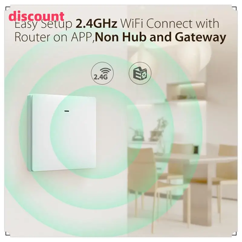 

1Set NEO Tuya Wifi Smart Europe One Way Mechanical Light Control Multifunction Switch Tuya Wifi EU Light Switch ABS