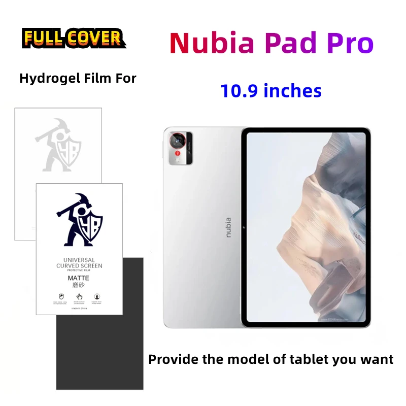 

2pcs Matte Tablets Hydrogel Film Nubia Pad Pro HD Screen Protector For Nubia Pad Pro 10.9 inches Anti Spy Protective Film